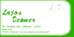 lajos depner business card